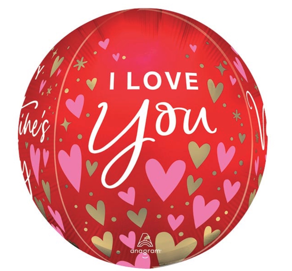 Happy Valentine's Day Globe Mylar - Image 2